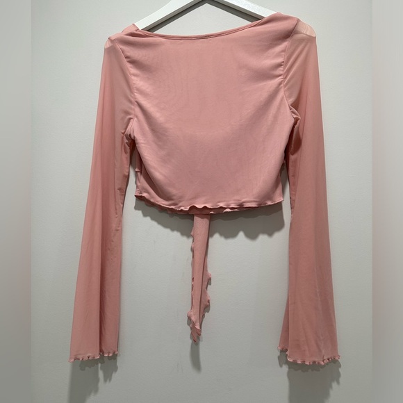 NEW SHEIN Pink Knotted Front Top. Size L NWOT - Picture 6 of 6